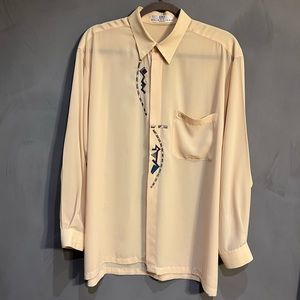 Balenciaga Hand-Stitched-Graphic Button-up Shirt